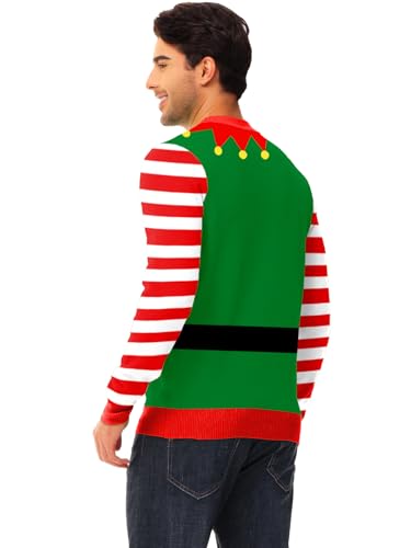 AOBUTE Unisex Adult Matching Christmas Sweater Ugly Xmas Women Men Pullover Tops