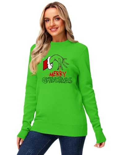 AOBUTE Unisex Adult Matching Christmas Sweater Ugly Xmas Women Men Pullover Tops