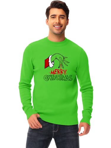 AOBUTE Unisex Adult Matching Christmas Sweater Ugly Xmas Women Men Pullover Tops