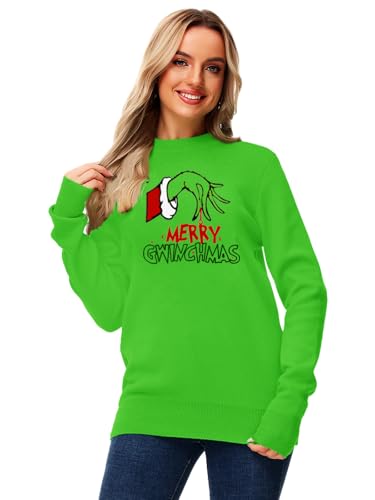 AOBUTE Unisex Adult Matching Christmas Sweater Ugly Xmas Women Men Pullover Tops