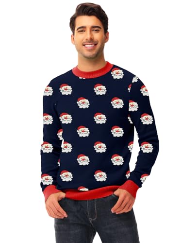 AOBUTE Unisex Adult Matching Christmas Sweater Ugly Xmas Women Men Pullover Tops