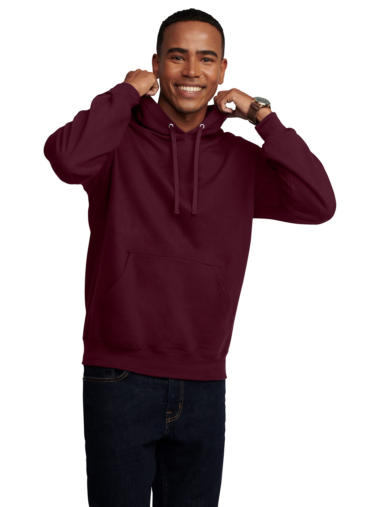 Fruit of the Loom Men's Eversoft Fleece Hoodies, Moisture Wicking & Breathable, Pullover Hooded Sweatshirt