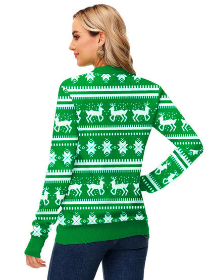 AOBUTE Unisex Adult Matching Christmas Sweater Ugly Xmas Women Men Pullover Tops