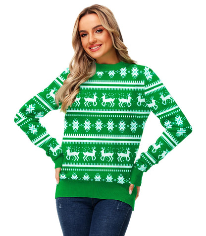 AOBUTE Unisex Adult Matching Christmas Sweater Ugly Xmas Women Men Pullover Tops