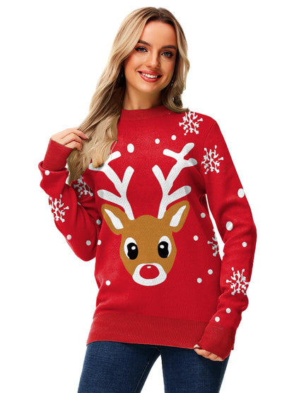 AOBUTE Unisex Adult Matching Christmas Sweater Ugly Xmas Women Men Pullover Tops