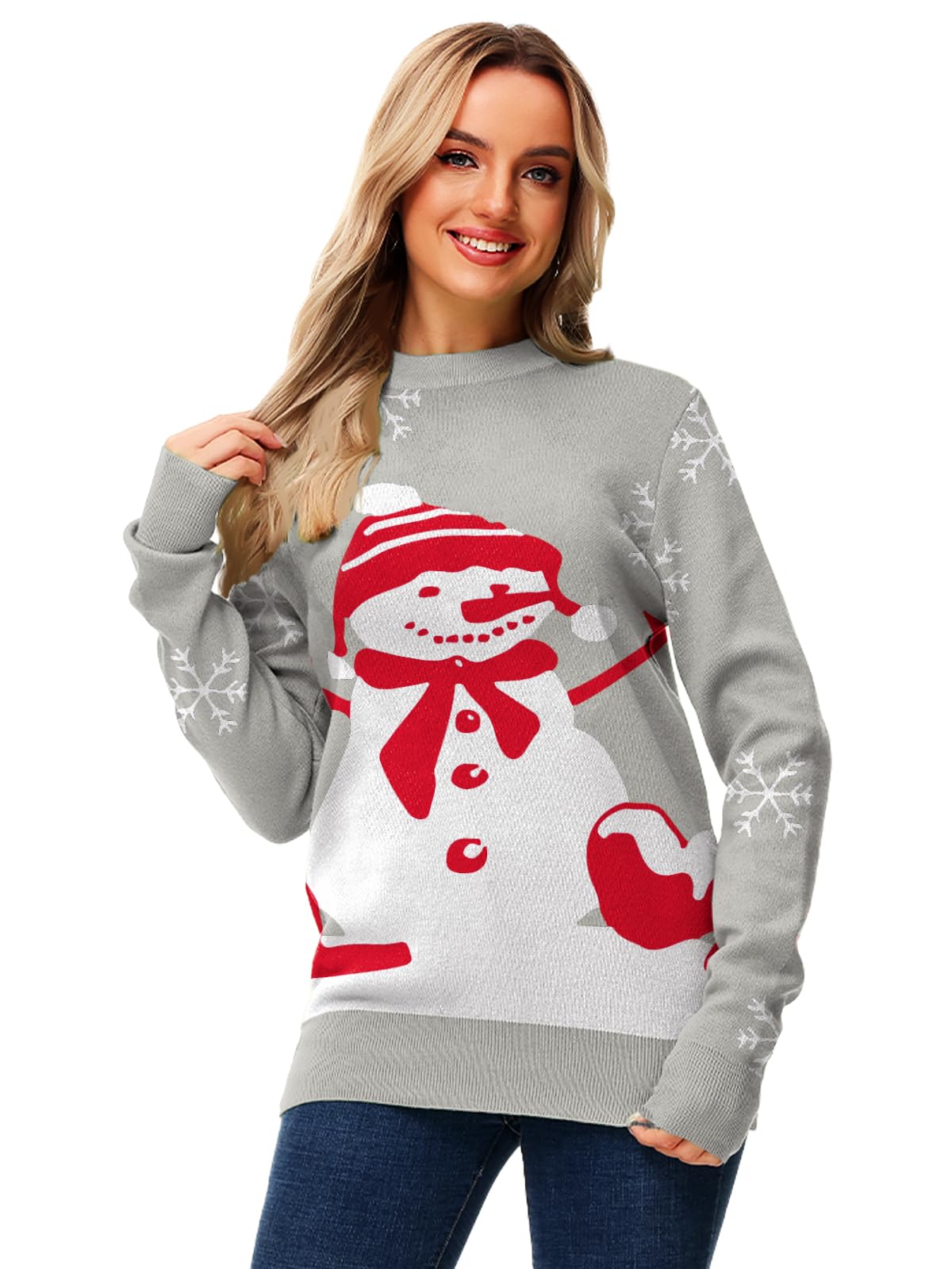 AOBUTE Unisex Adult Matching Christmas Sweater Ugly Xmas Women Men Pullover Tops