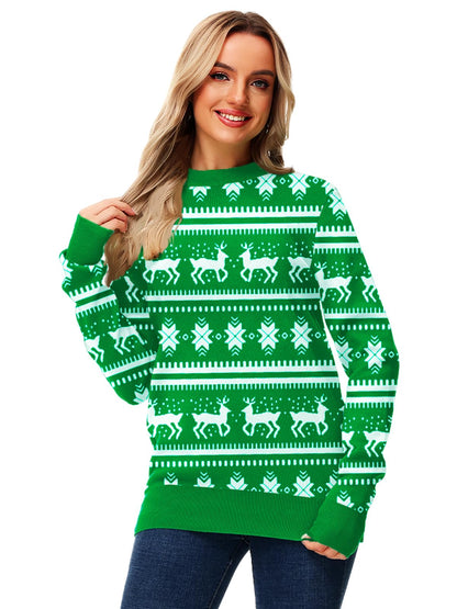 AOBUTE Unisex Adult Matching Christmas Sweater Ugly Xmas Women Men Pullover Tops