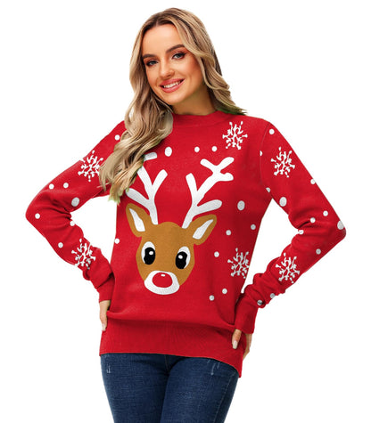 AOBUTE Unisex Adult Matching Christmas Sweater Ugly Xmas Women Men Pullover Tops