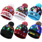 Geyoga LED Christmas Sweater Hat Light up Xmas Beanie Knitted Cap Unisex Winter Hat