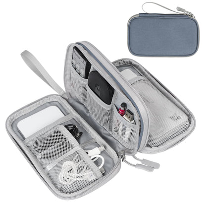 FYY Travel Cable Organizer Pouch Electronic Accessories Carry Case Portable Waterproof Double Layers All-in-One Storage Bag for Cord, Charger, Phone, Earphone Black