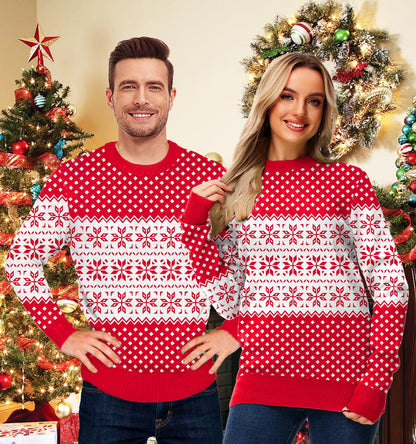 AOBUTE Unisex Adult Matching Christmas Sweater Ugly Xmas Women Men Pullover Tops